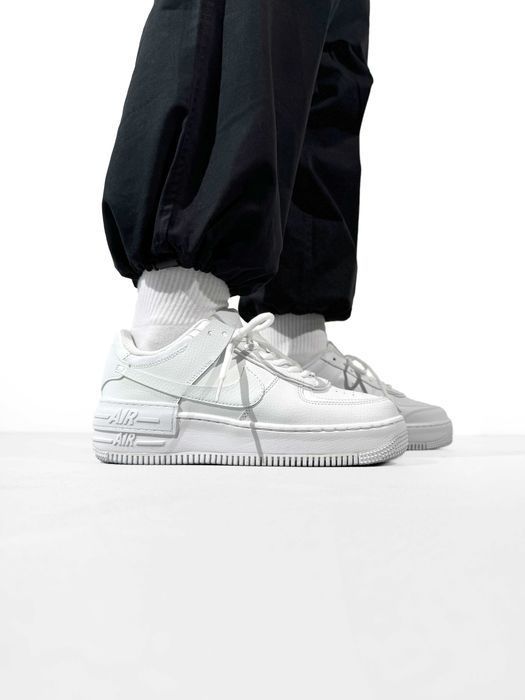 Кросівки Nike Air Force 1 Shadow Triple White premium