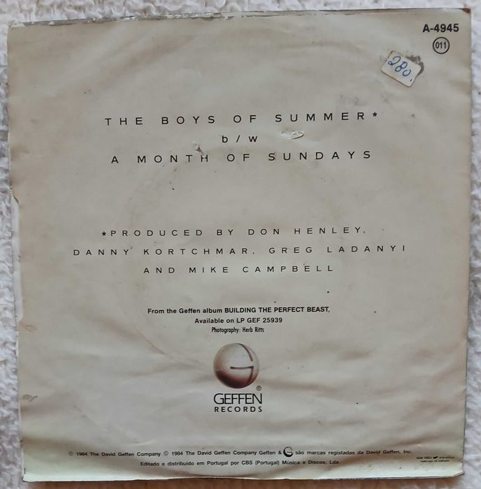 Don Henley – The Boys Of Summer (Vinyl, Single, 7")