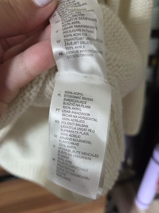 Beżowy sweter damskie H&M M