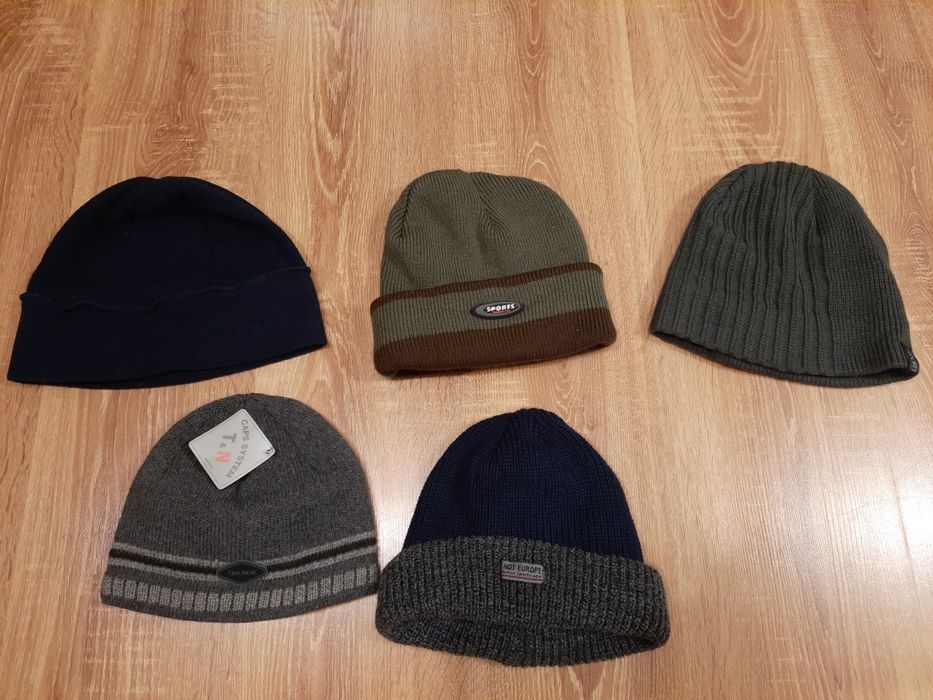 5x Czapki męskie