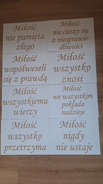 Tabliczki Hym o Miłości 16sztuk