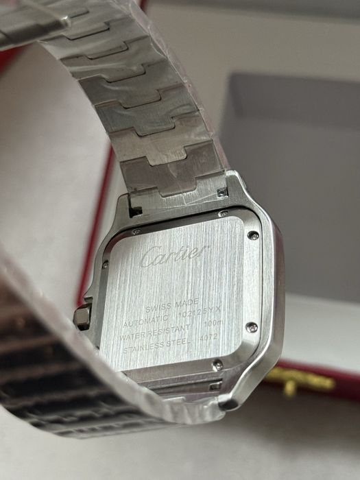 Cartier santos 40mm nowy z biała tarczą