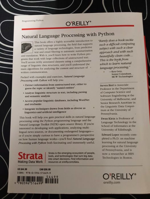 Książka  Natural Language Processing with Python