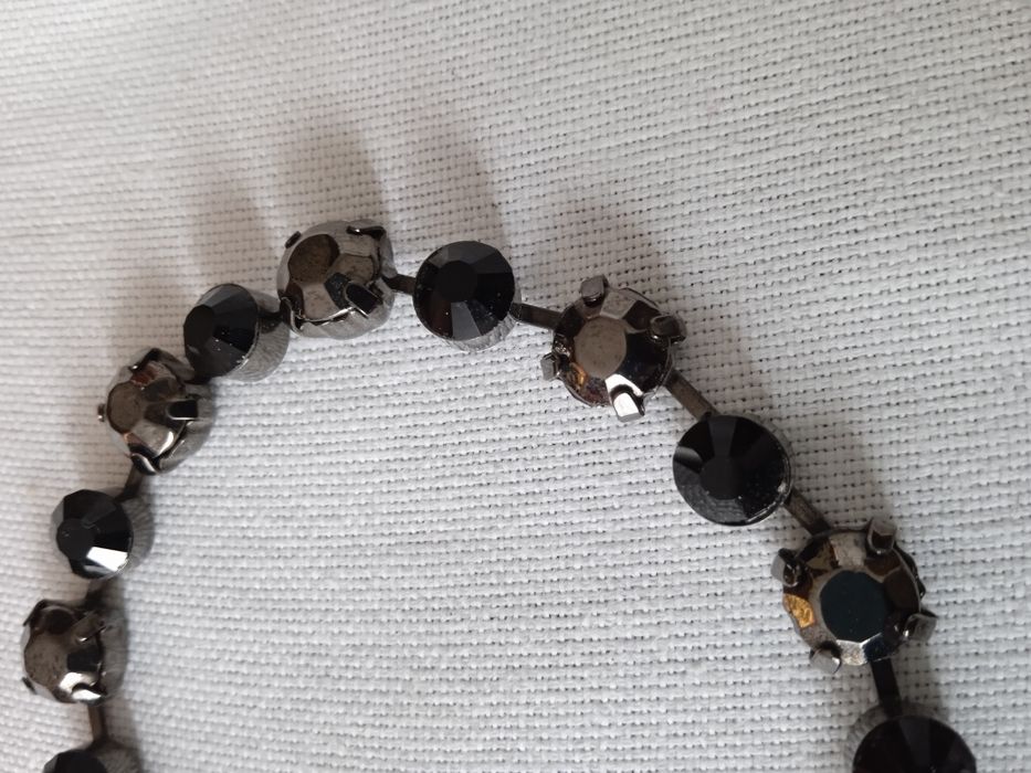 Bransoletka z kryształkami czarnymi