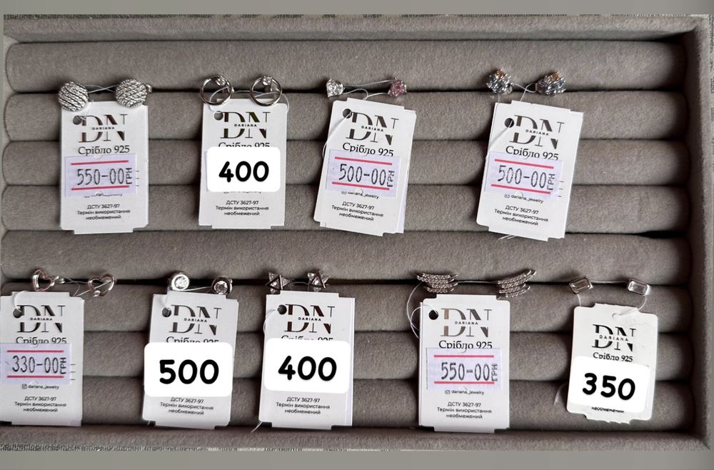 Срібні сережки нові 925