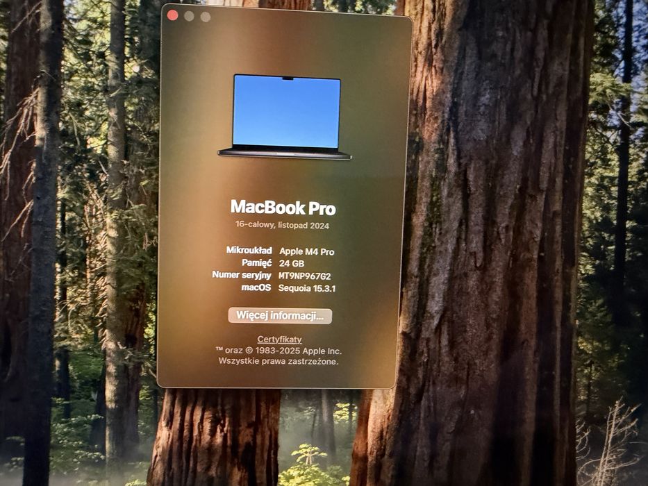 Apple MacBook Pro 16 M4 Pro / 24GB / 512GB SSD