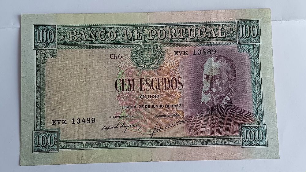 Pedro Nunes 100 Escudos Banknote