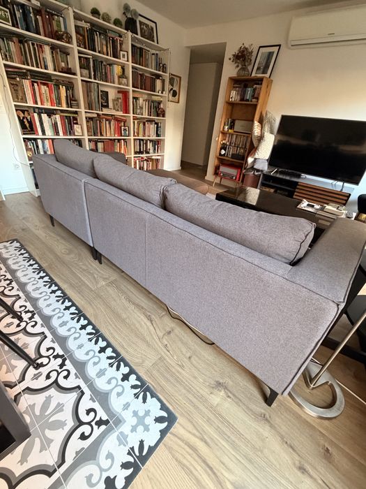 Sofá Chaise Longue Cinzento 238 cm | 2 Módulos | 300€