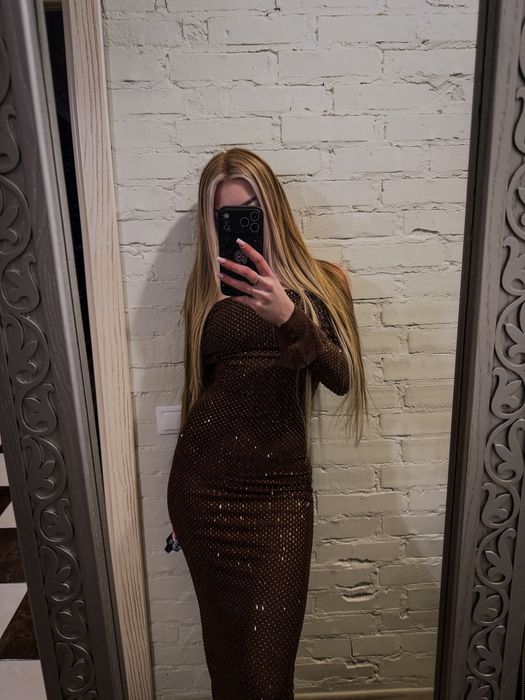 Шикарное женское платье ivina в стразы svarovski