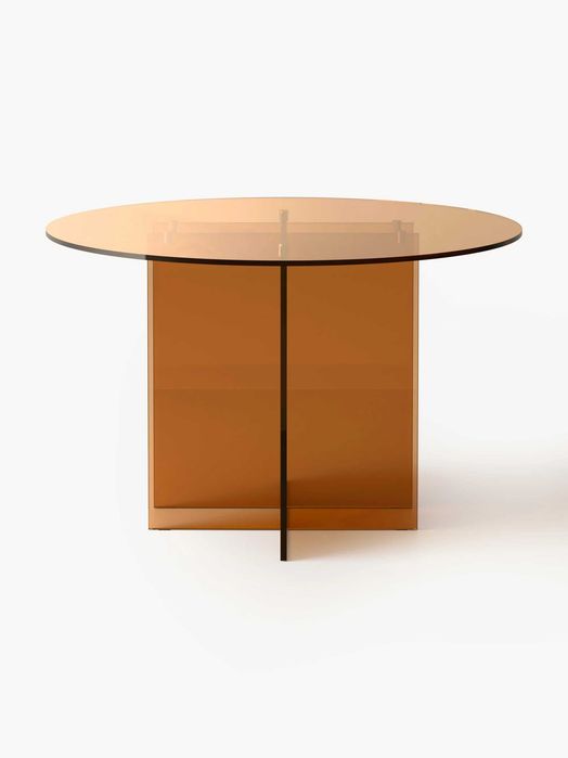 Okrągły stół do jadalni ze szkła Anouk ś.120cm (Westwing)