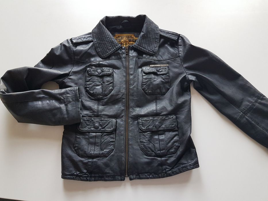 Kurtka Superdry skóra czarna