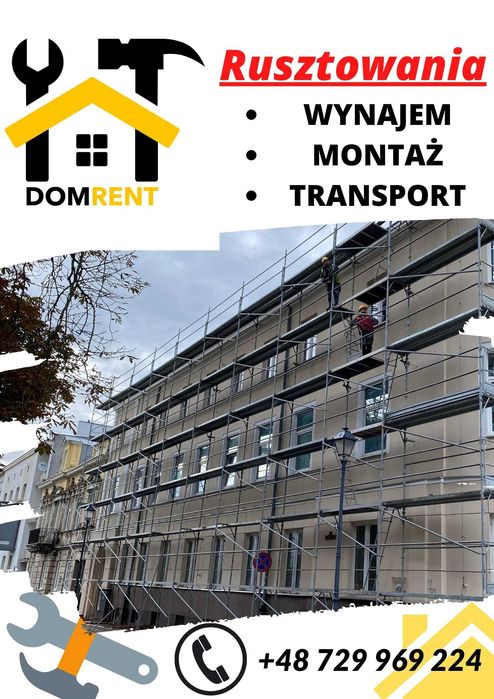 Rusztowanie elewacyjne fasadowe modułowe wynajem montaż TANIO