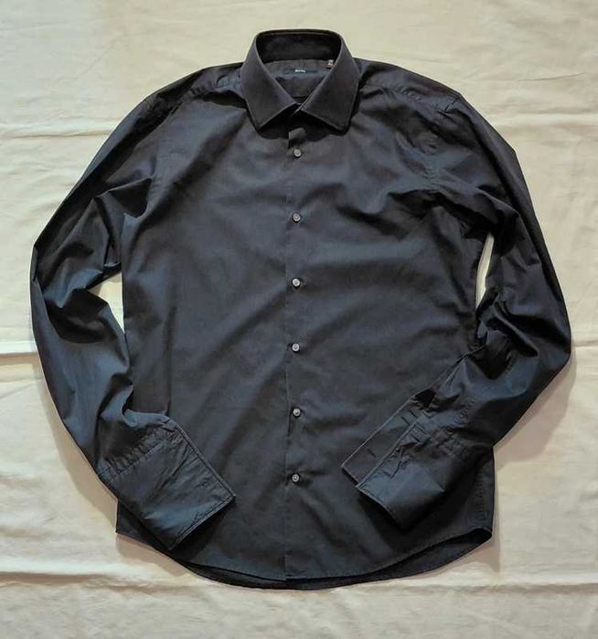 Czarna Koszula Hugo Boss Rozm. 39 100% Bawełna