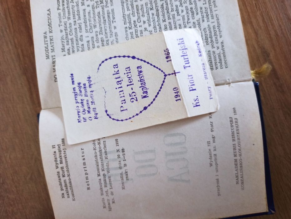 Kolekcjonerski Zestaw Książeczka Modlitewnik Różaniec Obrazek Św