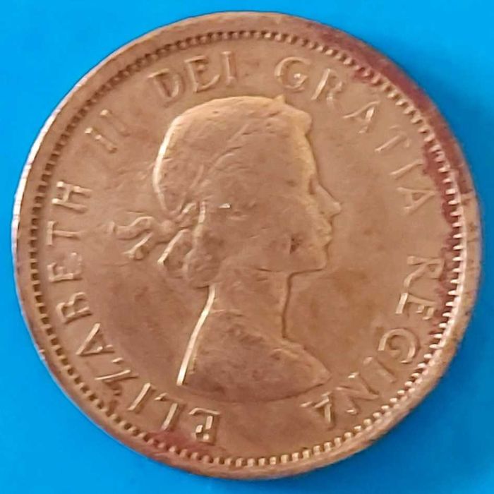 1 Centavo de 1961 do Canadá, Rainha Elizabeth II