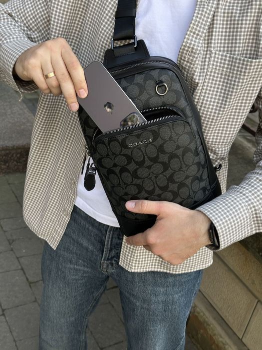 Чоловіча сумка Coach Gotham Pack In Signature Canvas (Арт: 77236)