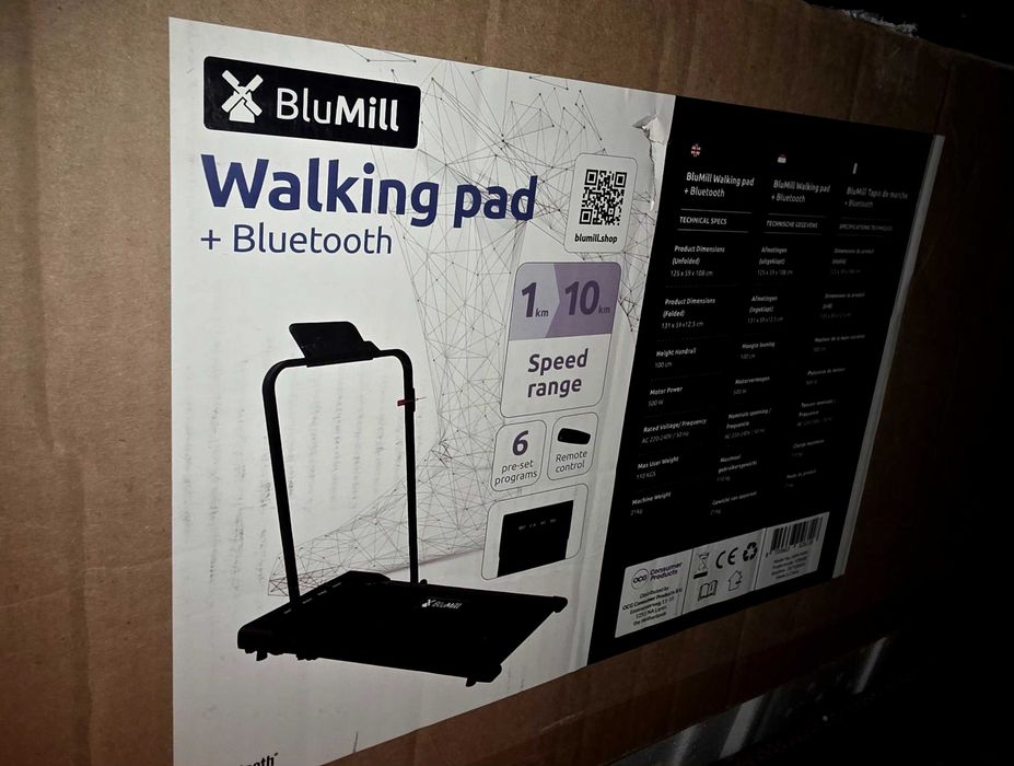 składana bieżnia domowa BluMill Walking pad + Bluetooth