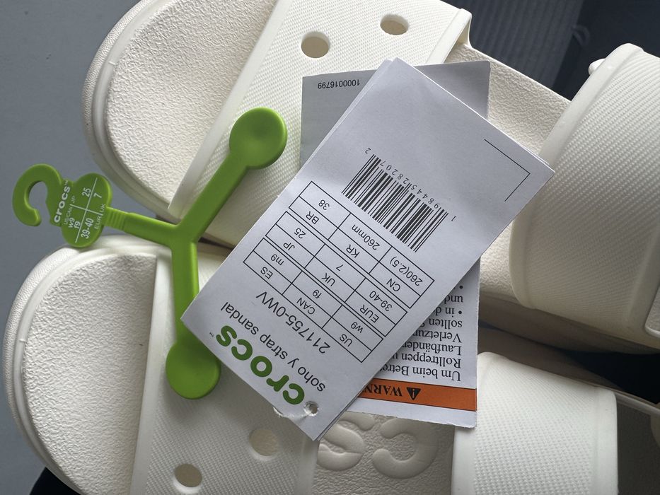 Crocs Soho Y Strap Sandal білі босоніжки тапки жіночі женские пин