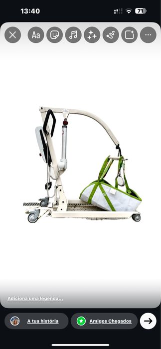 Grua / Elevador de transferencia Homero Sensicare + Arnês + Pega