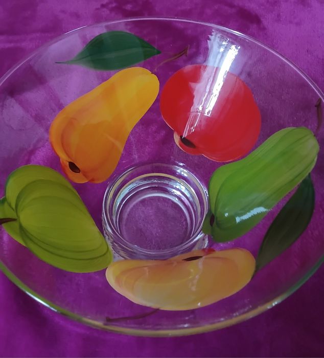 Ваза скляна з малюнком