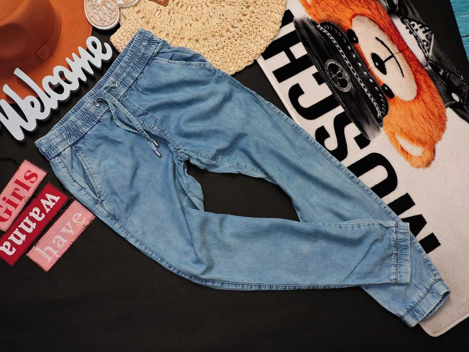 Cropp spodnie baggy ala jeans pas guma 34