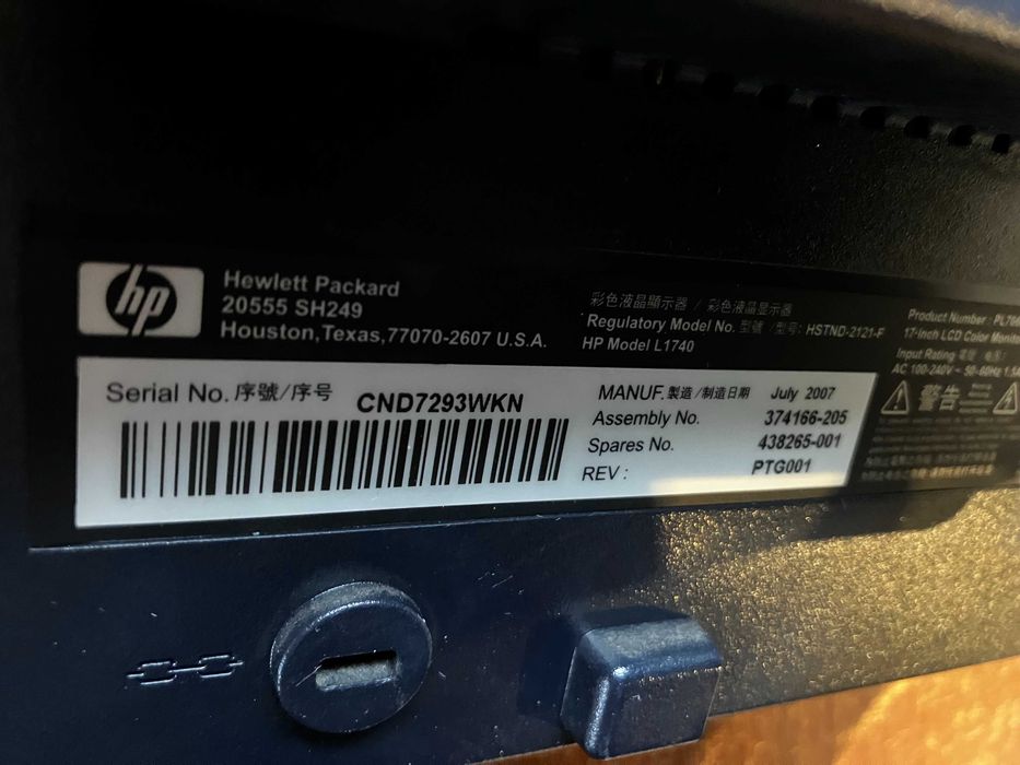 Monitor HP L1740