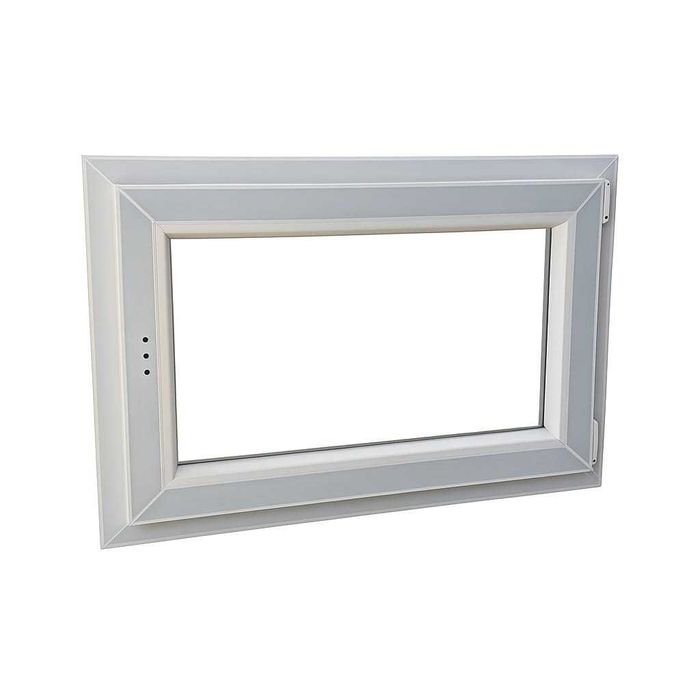 Domowe okno 90x60 białe PCV plastik szyba podwójna otwierane uchylne