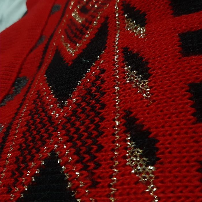 Czerwony długi sweter/ sukienka / tunika na zimę