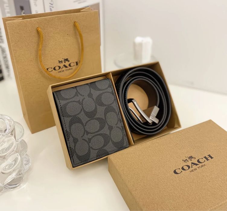 Подарунковий набір COACH ремінь гаманець
