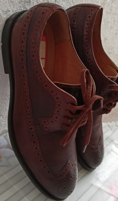 Класичні фірмові  туфлі Clarks - "броги". Натуральна шкіра 44 розмір