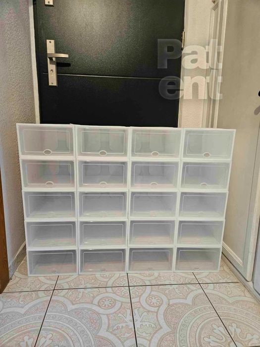 Pudełka 20 sztuk modułowe organizery białe do przechowywania zestaw