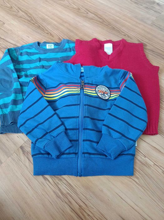 Bluza sweter i kamizelka chłopięca