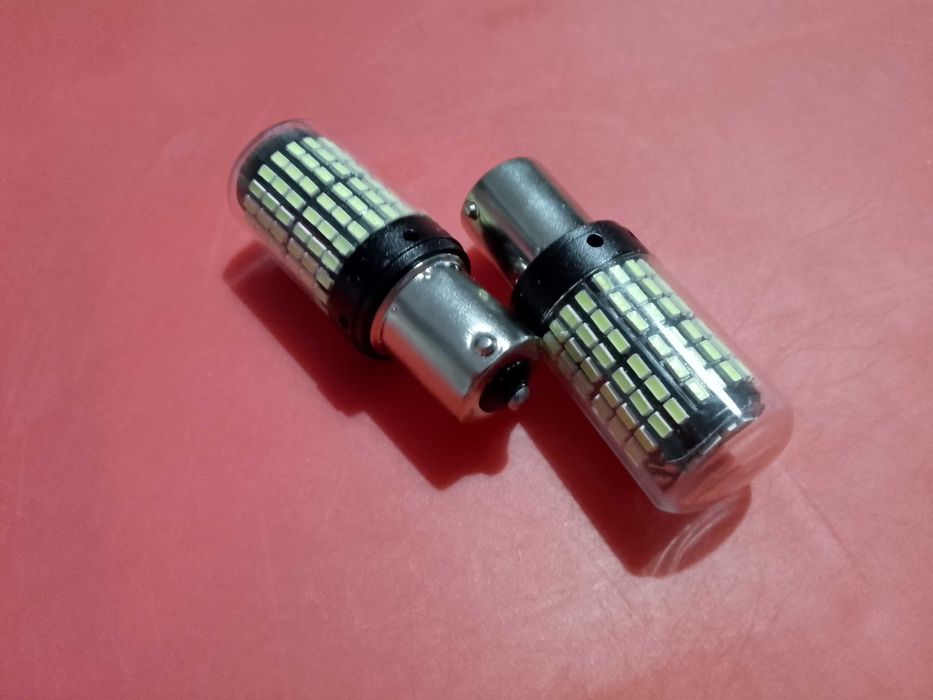 Żarówki P21W 5W 1156 BA15S LED 144 LED Biały Canbus 2 szt Mocna Wstecz