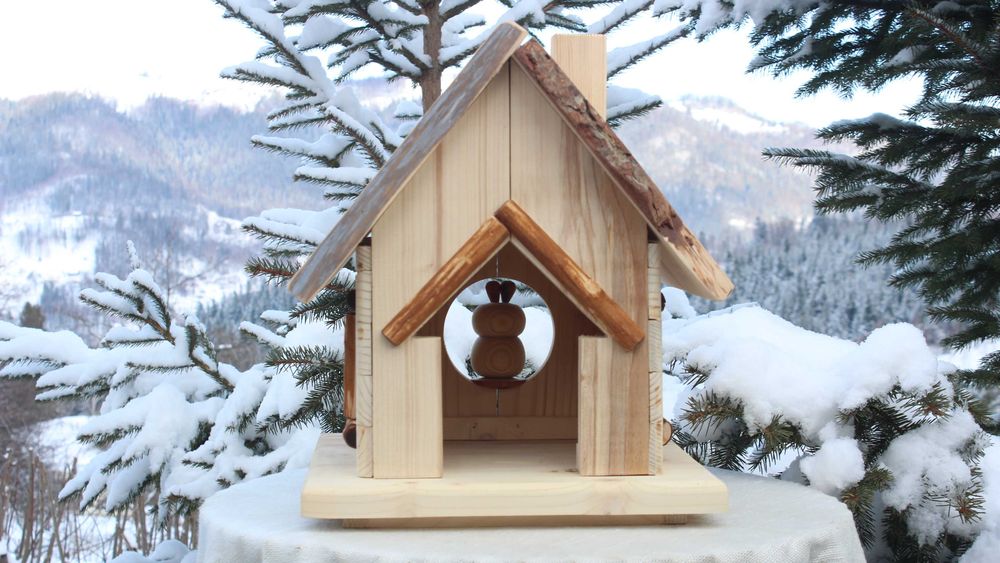 Будиночок-годівниця для домашніх тварин та диких птахів/зоотовари