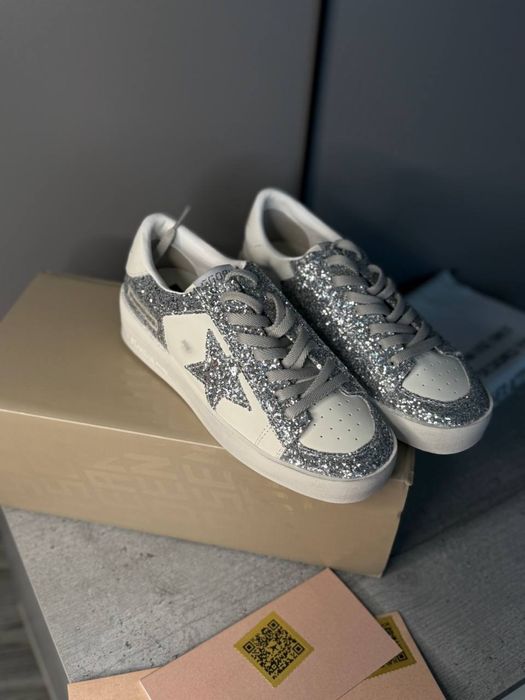 Кеди кеды голден гуз срібло кроссовки женские Golden goose