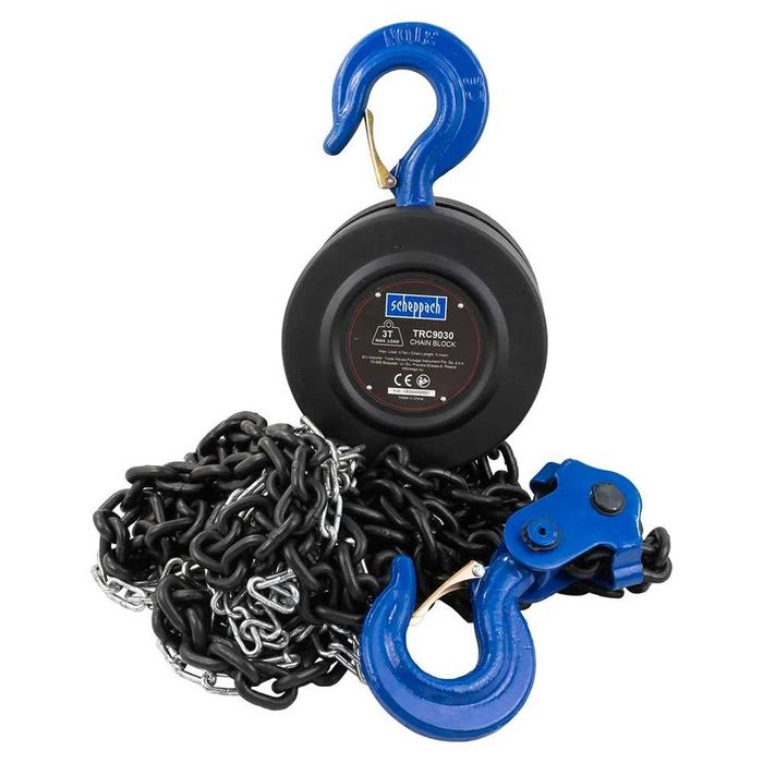 Таль цепна 3т Scheppach з фіксацією натягу ланцюга (3 т)