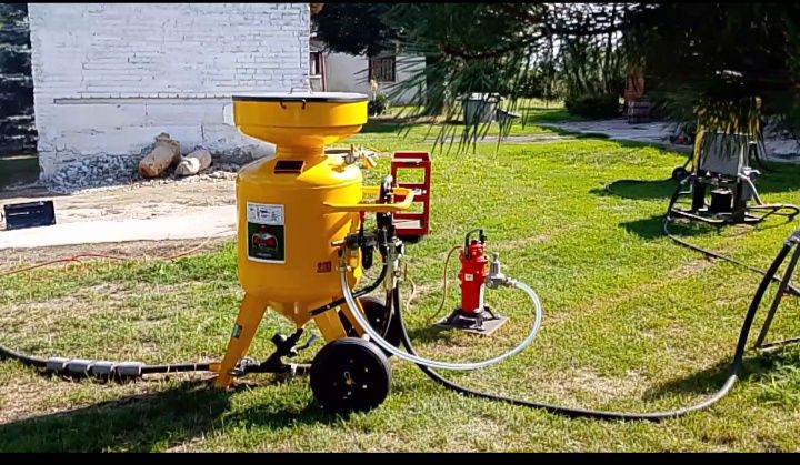 Zestaw do piaskowania ATLAS COPCO kompresor śrubowy piaskarka
