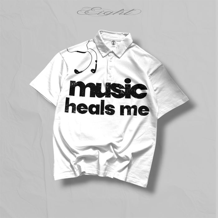 Archive Polo music heals me Поло футболка архив винтаж opium sk8 erd y2k jaded no faith type slim fit skinny chief keef polo