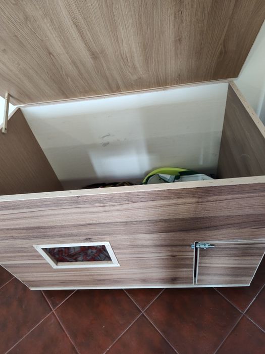 Casota cães madeira nova