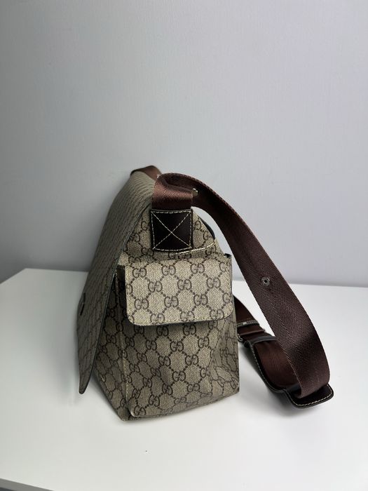 Чоловіча Сумка-Месенджер Gucci Supreme Монограм Шкіряна