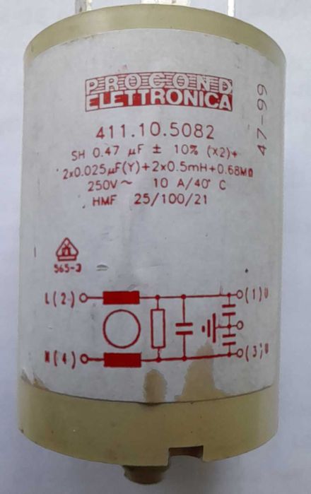 Kondensator przeciwzakłuceniowy              SH 0,47uF +-10% (×2)