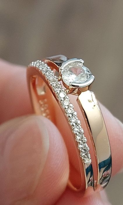 Pierścionek Różowe złoto gr.585 WYPRZEDAŻ!!!