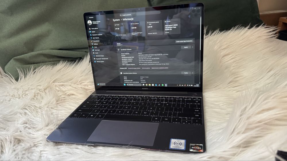 LAPTOP HUAWEI MATEBOOK 13”/2k/RYZEN 5/IGŁA