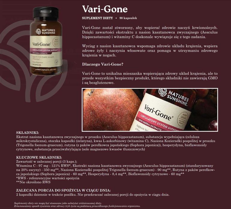 2-PAK Vari-Gone od Nature's Sunshine