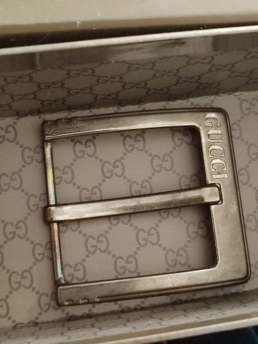 Miedziana vintage sprzączką gucci do paska