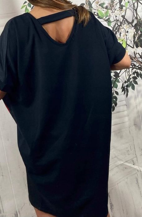 Tunika Bawełniana Elegancka Długa Sukienka Duże Rozmiary Kolory Rozmia