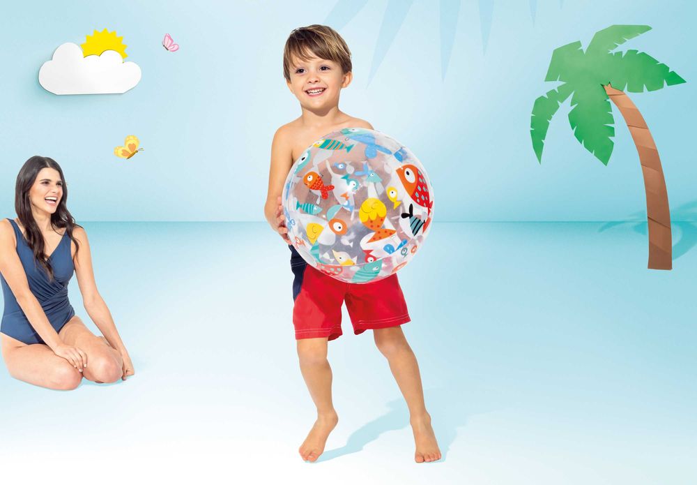Intex piłka dmuchana 51 cm plażowa basenowa kolorowa