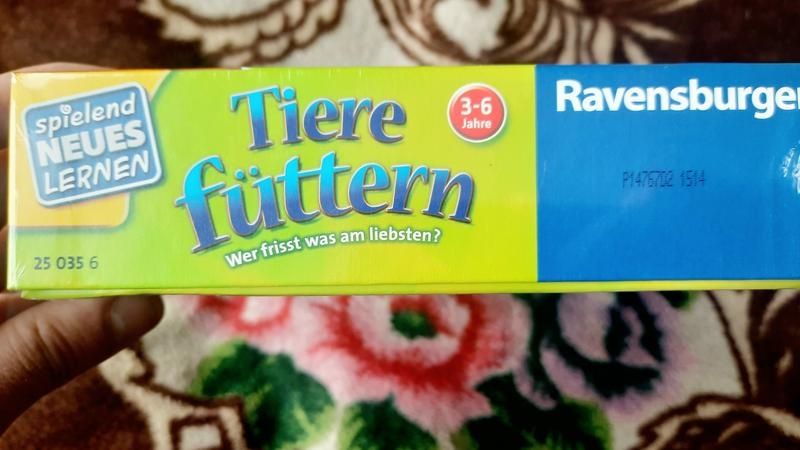 Нова розвиваюча гра Ravensburger «Tiere füttern» (Годуємо тварин)