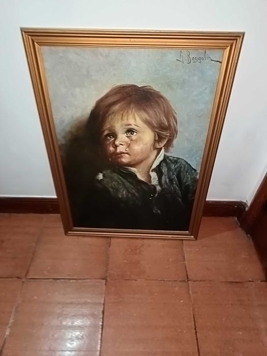 Quadro menino a chorar