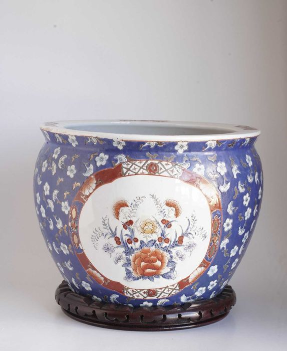 Peças vintage - 3 Vasos Chineses - fishbowl e Taça de porcelana